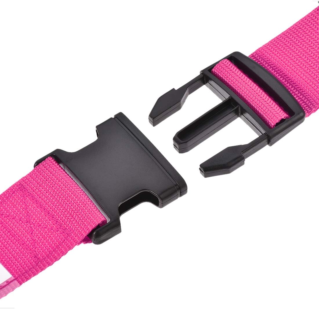 sourcing map Luggage Straps Suitcase Belts with Buckle Label, 2Mx5cm Adjustable PP Travel Bag Packing Accessories, Rose Red 2Pcs - Image 5