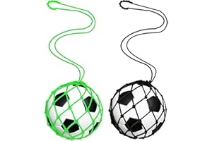 WEMORA 2PCS Solo Soccer Ball Net Kicker Ideal Practice Training Aid for Kids Youth Adult Fits Ball Size 3 4 5 Bungee Trainer Juggling Net