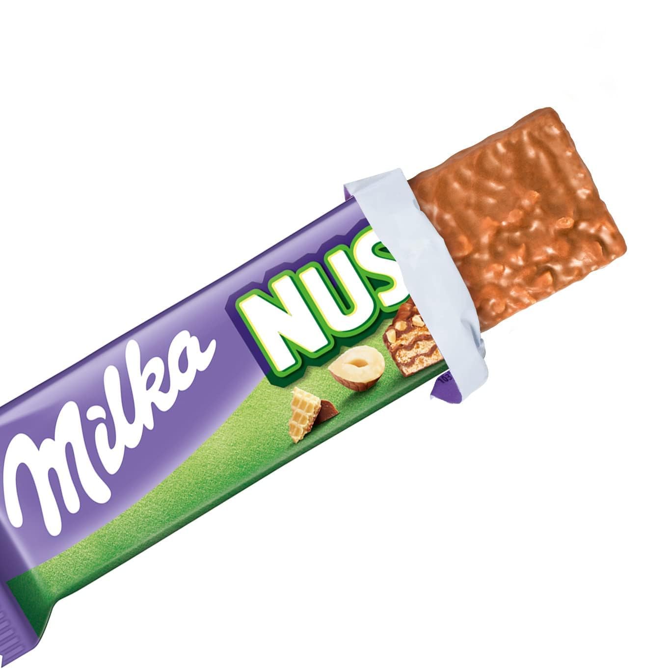 Milka Nussini Riegel – Knusprige Waffelschnitte mit Haselnusscrème und Alpenmilch-Schokolade – 35 x 31,5g 3