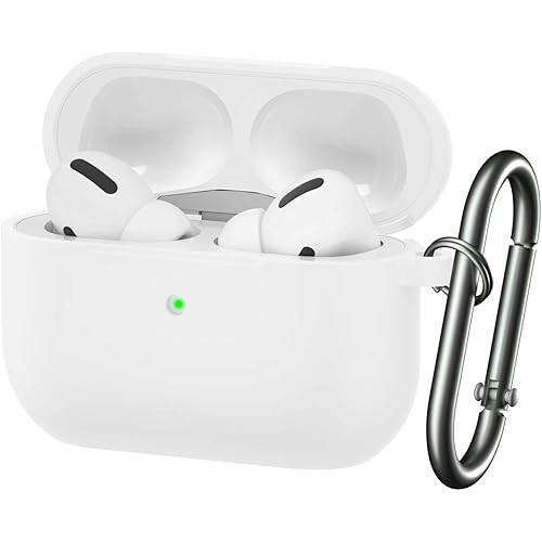 BRG for Airpods Pro Case,Soft Silicone Skin Cover Shock-Absorbing Protective Case with Keychain for Apple Airpods Pro [Front LED Visible]