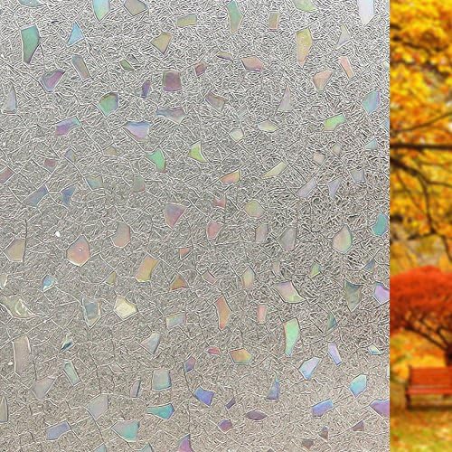 Yuanhuihong Window Film 3D Privacy Window Film Treatment for UV Blocking Heat Control Privacy Glass Stickers Thickness 0.3mm, No Residue, Heat Control, UV Prevention, Easy Removal, 17.7"x 78.7"