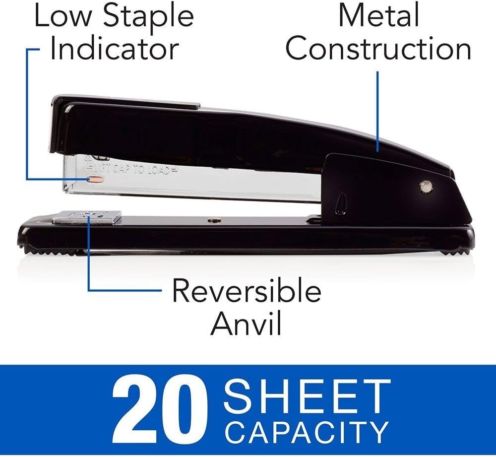 Swingline Stapler, Commercial Desktop Staplers, 20 Sheet Capacity, Portable, Durable Metal Desktop Stapler for Home Office Supplies, Classroom or Desktop Accessories, Black, 2 Pack (44401AZ) : Office Products