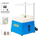 ANBULL Stained Glass Grinder Kit with 5/8" &amp; 1" Grinder Bits,Mini DIY Tool | 4300RPM 65W 110V Portable Grinder, Equipped with Acrylic Baffle &amp; Non-Slip Base, Stained Glass Processing Machine,Blue