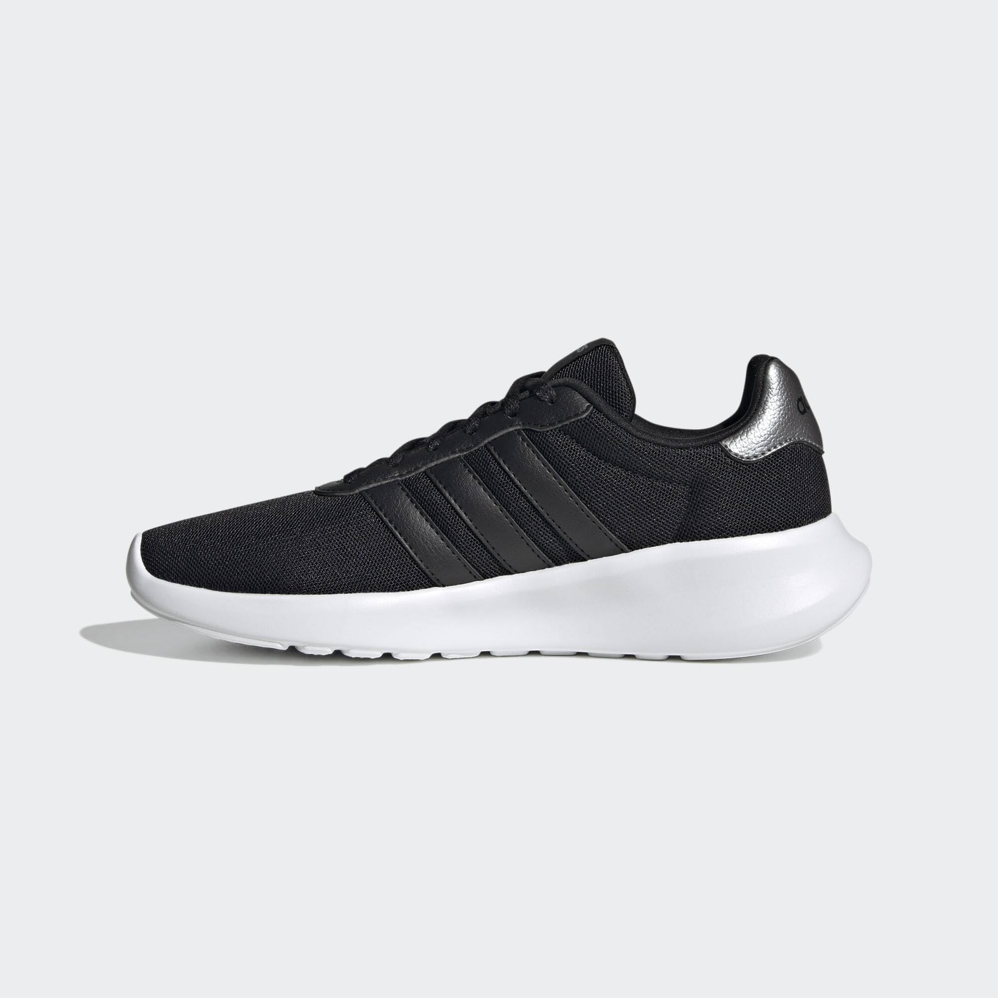 Adidas LWO23 Running Shoes, Light Racer 3.0 Women's, Core Black/Core Black/Iron Metallic (GY0699)