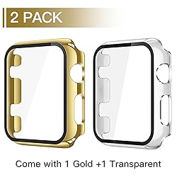Misxi 2 Pack Tempered Glass Case Compatible for