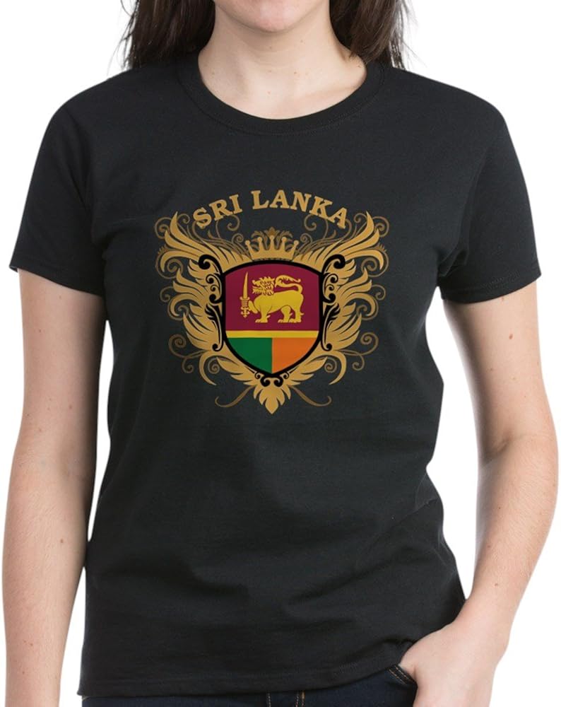 CafePress Sri Lanka Womens Cotton TShirt Amazon.co.uk Clothing