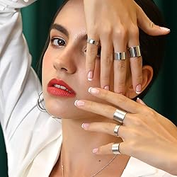 10mm 925 Sterling Silver Rings for Women Mens