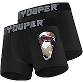 Youper 2 Pack Youth Brief with Soft Protective Athletic Cup, Youth Compression Underwear for Baseball & Football