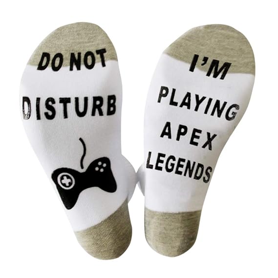 Ailyoo 1 Pair I'm Playing Apex Legends Unisex Socks Creative Cotton