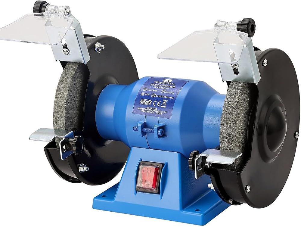 Static Arc 150W Bench Grinder 150mm Dual Wheel Metal Sander Polisher