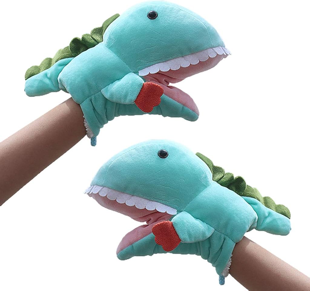 Adult Kids Winter Thermal Gloves Cartoon Dinosaur Gloves Warm Soft Plush Thick Mittens Amazon