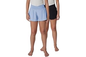 Yogalicious Girls 2 Pack Lightstreme Colby Crossover Waistband Hybrid Short