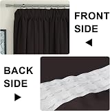 H.Versailtex Blackout Curtains 46x72 Set of 2 Pencil Pleat Brown Thermal view 8