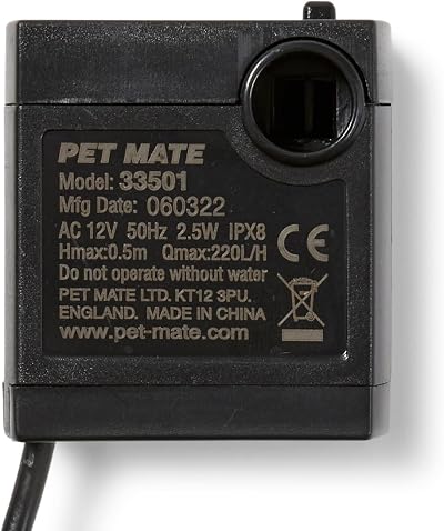 Cat Mate Replacement Pump for Pet Fountains 354 Compatible with 335 410-413 385