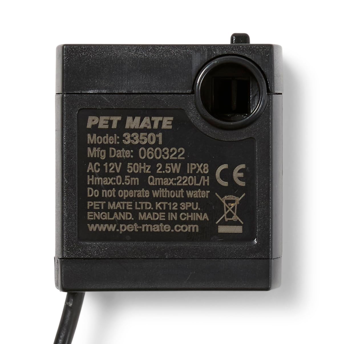 Pet Mate Replacement Pump for Pets Drinking Fountains (354) - Ensures Continuous Water Flow, Compatible with Cat and Dog Mate Pet Fountains — image 1