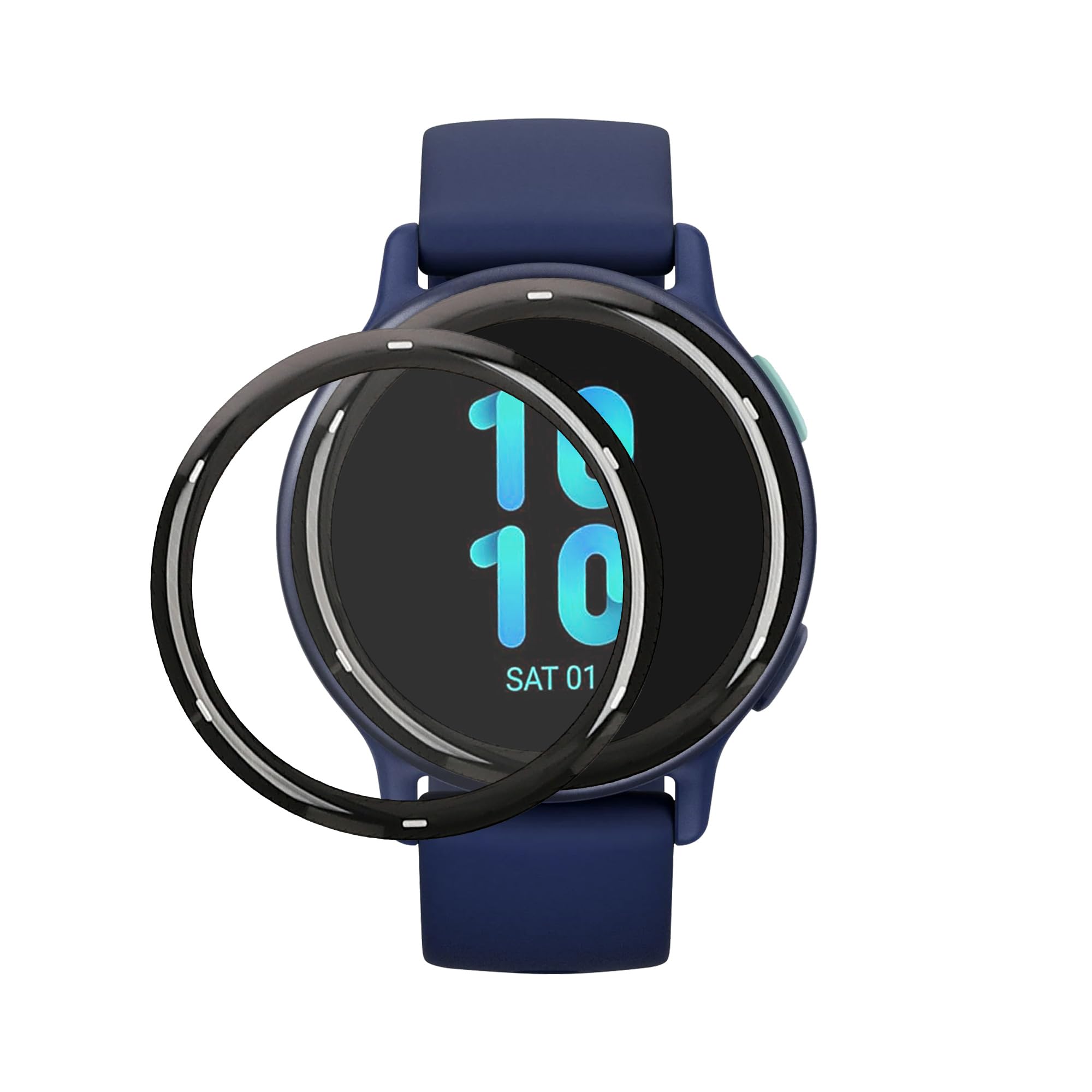 kwmobile Protective Film Compatible with Garmin vivoactive 5 / active 5 Screen Protector - 2x Smart Watch Protector Anti-Fingerprint