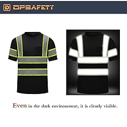 DPSAFETY High Visibility Shirts Quick Dry Safety T