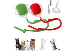 Achuhe Spinkit Interactive Dog Ball, Pawlure, Tugwhirl, Lettucepets, Lettuce Pets Smart Chase Pet Toy Ball, Chase Mate Cat Toy, Chasemate Engaging Automated Cat Chaser, Smart Cat Toy Ball (Red+Green)
