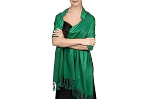 Achillea Large Soft Silky Pashmina Shawl Wrap Scarf in Solid Colors