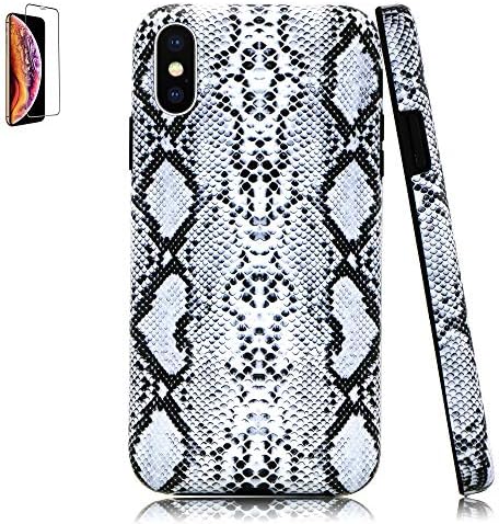 LARTEEN Cool Snakeskin Soft Flexible Jellybean Gel TPU Case for iPhone Xs Max