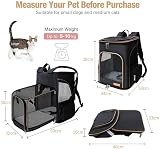 Lekesky Expandable Cat Carrier Backpack Portable Pet Carrier 20 lbs Black view 2
