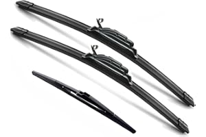 JustCar 3 wipers Replacement for 2008 2009 2010 2011 Scion Xb, Windshield Wiper Blades Original Equipment Replacement - 22"/20"/14" (Set of 3) U/J HOOK