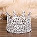JANOU Crown Cake Topper Crystal Tiara Children Hair Ornaments for Wedding Birthday Party Cake Decoration (Silver)
