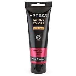 ARTEZA Metallic Acrylic Paint, Pearl Rose A218, 120