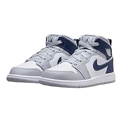 Air Jordan 1 Mid Pre School White/Midnight