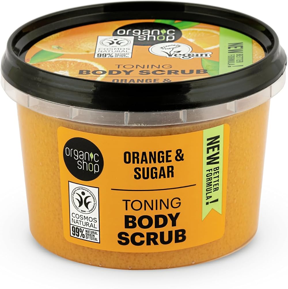 Organic Shop 250ml Body Scrub Toning Orange & Sugar