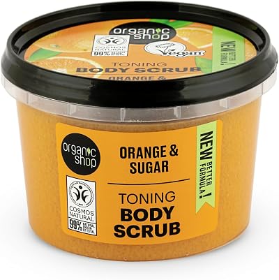 Organic Shop 250ml Body Scrub Toning Orange & Sugar