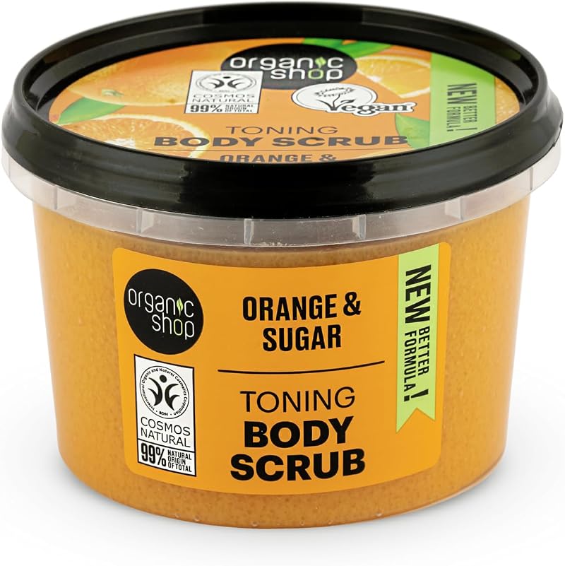Organic Shop 250ml Body Scrub Toning Orange & Sugar