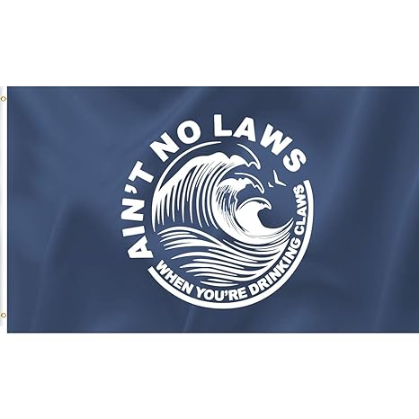 Fentasy White Claw Flag Ain T No Laws 3 X 5 Ft Banner Amazon In Garden Outdoors