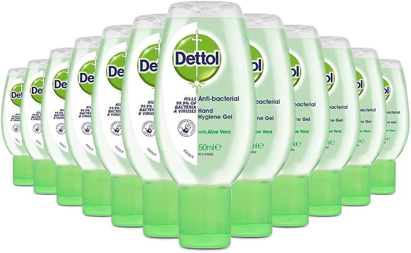 Dettol Aloe Vera Hand Gel 50ml 24 Pack Antibacterial Sanitiser