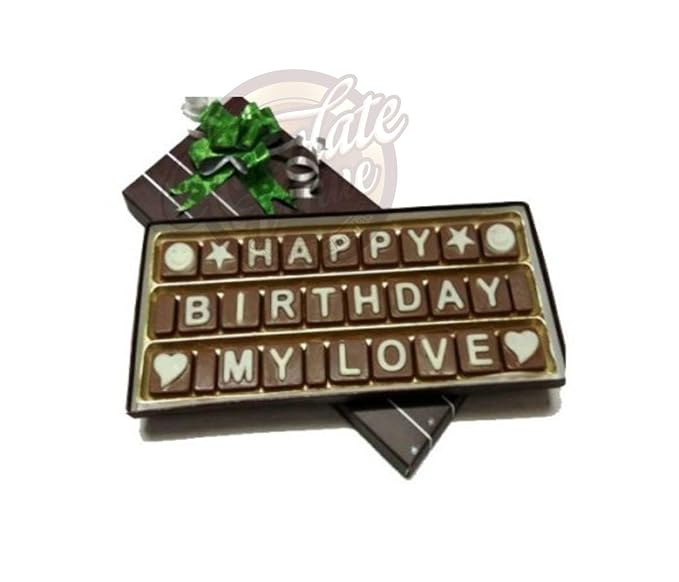 Chocolate Venue Happy Birthday My Love Message (22 x 2.5 x 9 cm)