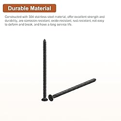 DTGN 100Pcs #10x3-1/2" Flat Head Wood Screws, 304