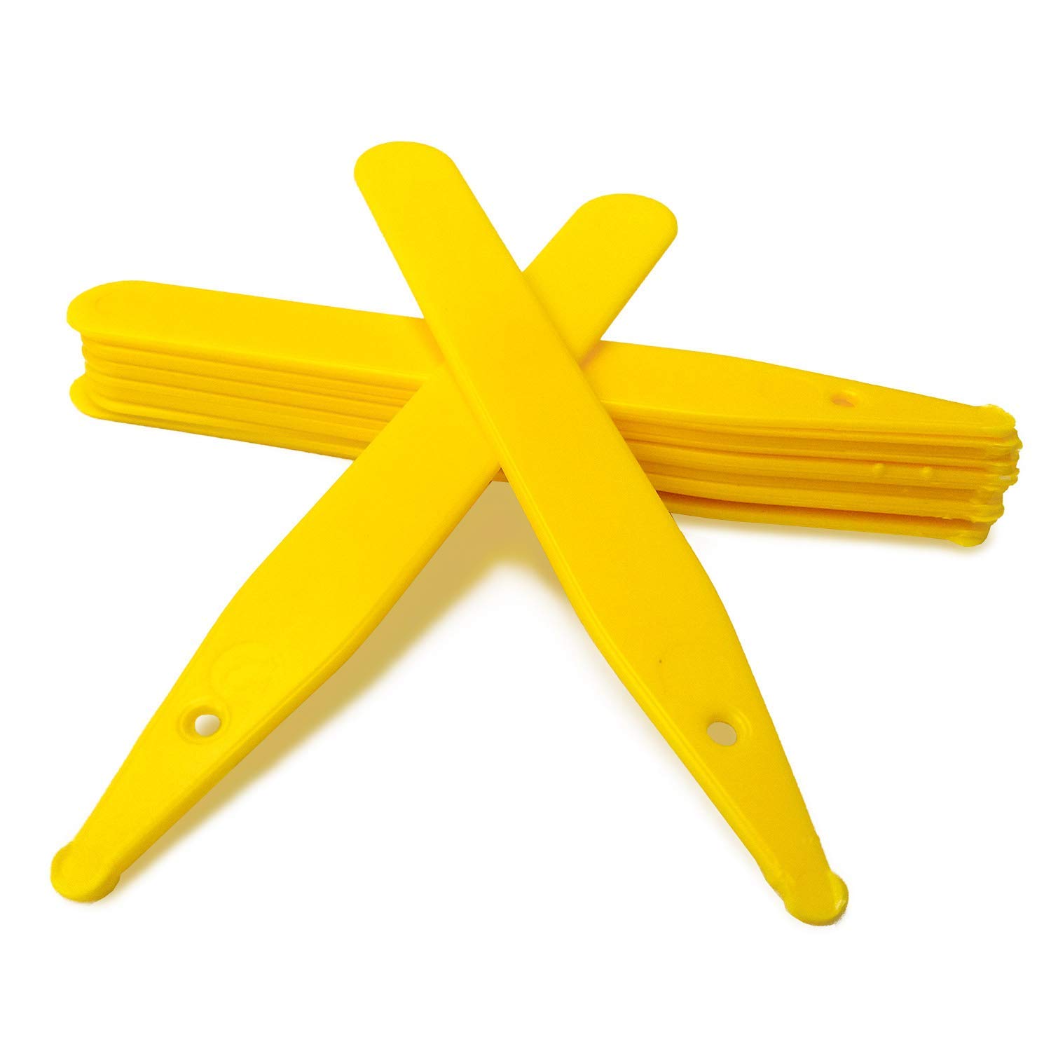 Merriway BH06770 (100 Pcs) Plastic Plant Labels 100 x 14 mm Yellow (4 Inch) - Pack of 100 Pieces