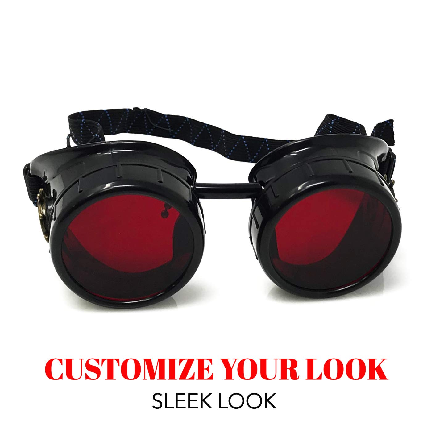 Steampunk Victorian Goggles Rave Glasses, Sleek and Stylish Industrial