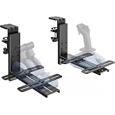 ARES WING Hotas Mount - Flight Sim Game Throttle Flight Stick Mount, 2PCS | Joystick Desk Mount, for X52/X52 Pro/X56 T16000M/HOTAS Thrustmaster T-Flight HOTASVKB Gladiator NXT/VPC