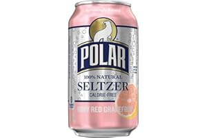 Polar Ruby Red Grapefruit Seltzer 12 oz Cans - Pack of 24
