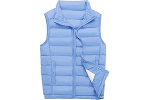 SK Studio Boys Girls' Light Weight Down Vest, Kids Lightweight Sleeveless Jacket, Boys Girls Puffer Down Vest