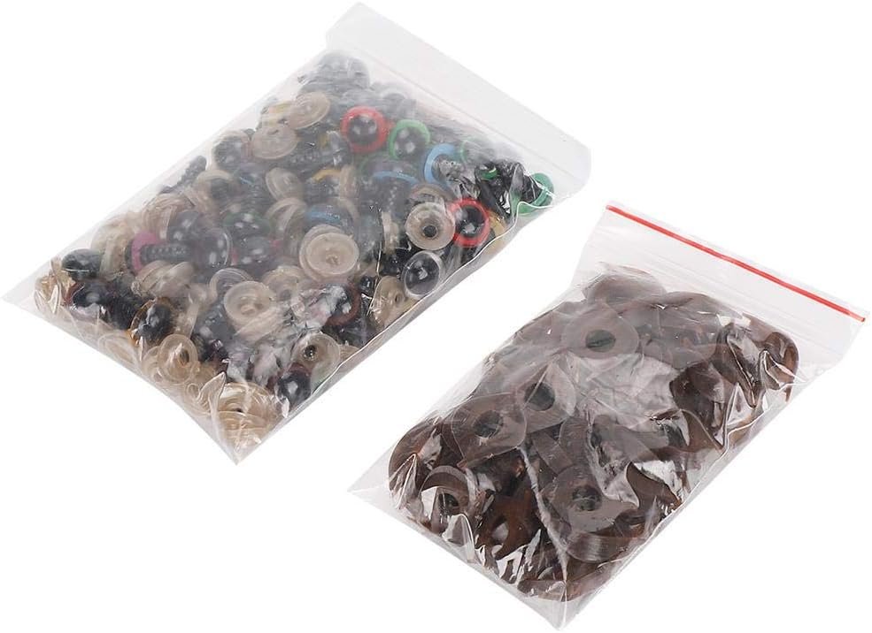 100pcs Mix Color Plastic Safety Eyes & Noses With Washers - 14mm For Doll, Plush Toy, Amigurumi