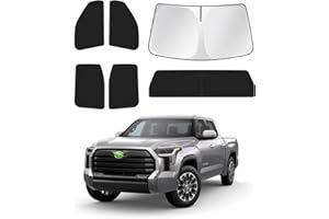 Canvcle Windshield Sun Shade for 2022-2024 2025 Toyota Tundra Sunshade Side Rear Window Shade Cover Sun Visor Shield Privacy Protection Keep Vehicle Cool Black 6PCS