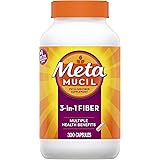 Metamucil, Psyllium Husk Fiber Supplement, 3-in-1 Fiber for Digestive Health, Plant Based, 300 Capsules