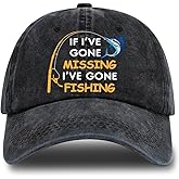 rofiowa Fishing Adjustable Cotton Baseball Cap, Funny Trucker Hat Gift for Men Women Grandpa Dad Fishing Lover Fisherman