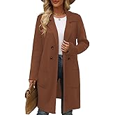 CiCiBird Women Fall Long Cardigan Sweater Trendy Knit Jacket Coat Dressy Blazer Coatigan