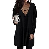 KISSMODA Womens Casual Tunic Tops for Leggings Long Sleeve Fall Shirts with Pockets