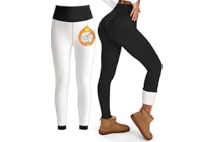 Bluemaple Women's Fleece Lined Leggings High Waisted Tummy Control Thermal Warm Winter for Women Workout Yoga Pants