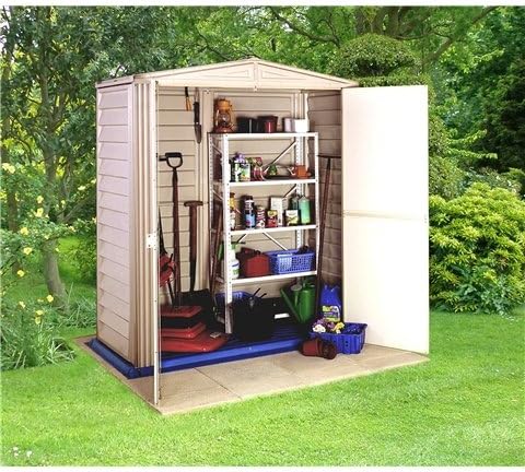 Oslo 5FT x 5FT DURAMAX PLASTIC PVC SHED WITH STEEL FRAME (1.73m x 1.78m) + FLOOR
