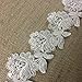 Bridal Veil Lace Trim Classic Rose Flower Design Alencon Hand Beaded Sequined Corded Embroidered Organza. 3